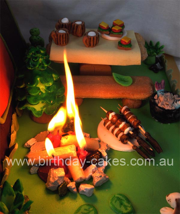 fire cake decoration